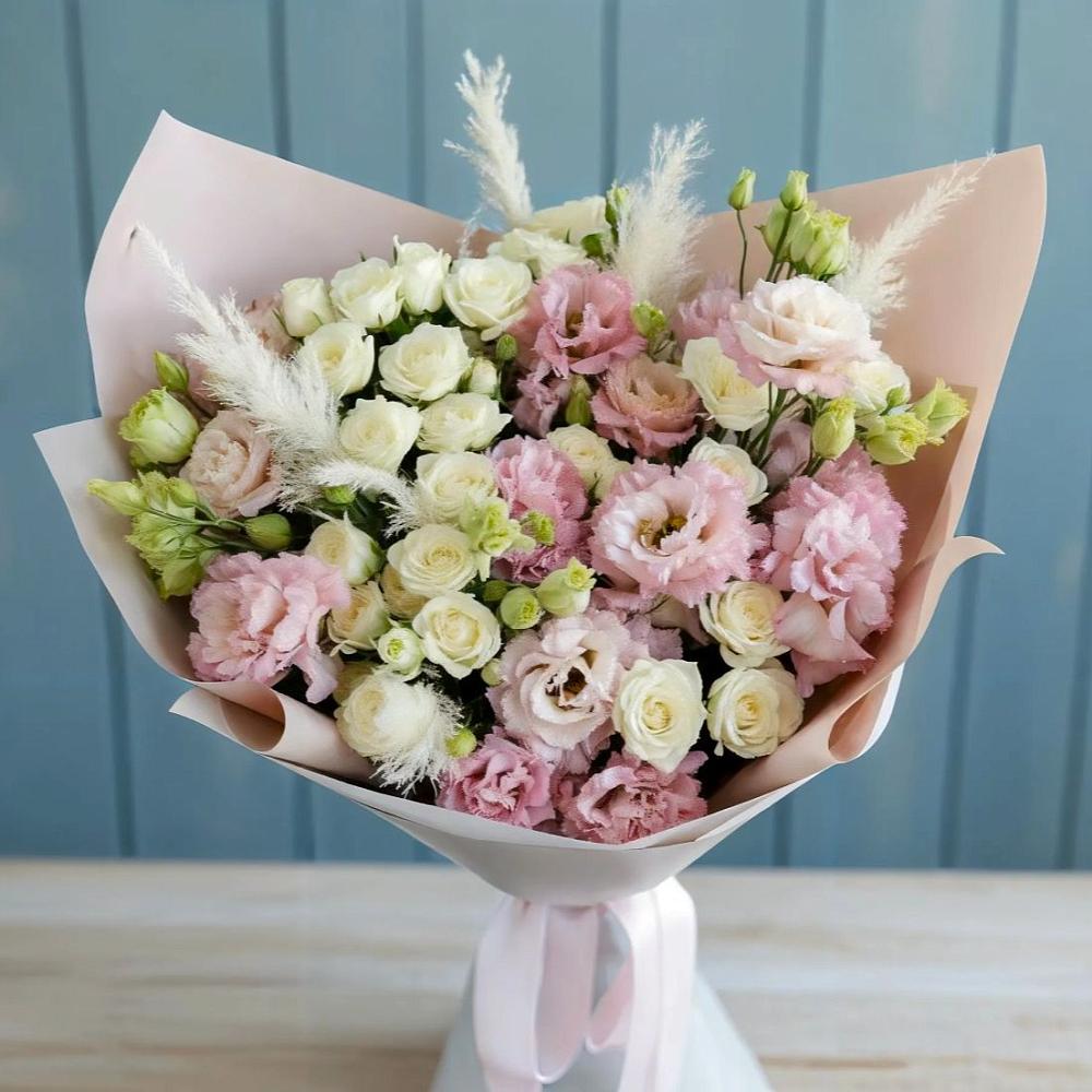 Букет цветов из: Альстромерии и Розы в Мариинском Посаде