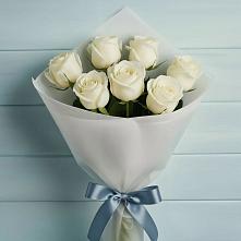 Букет 7 Белых роз Эдлесс Лав в Мариинском Посаде