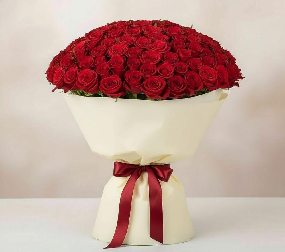 Букет 101 Красная роза Милано в Мариинском Посаде