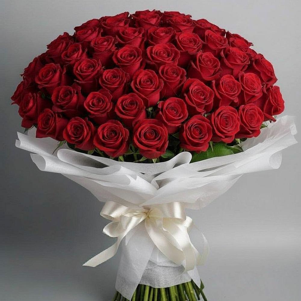Букет 101 Красная роза Блэк Мэджик в Мариинском Посаде