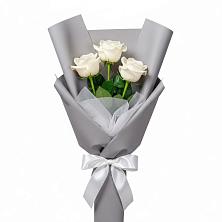 Букет 3 белые розы в Мариинском Посаде