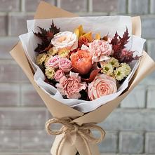 Букет цветов из:  Гвоздики, Хризантемы и Розы в Мариинском Посаде