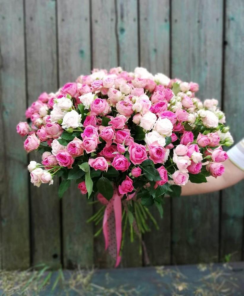Букет Розовые кустовые розы Натали и Лав Лидия в Мариинском Посаде
